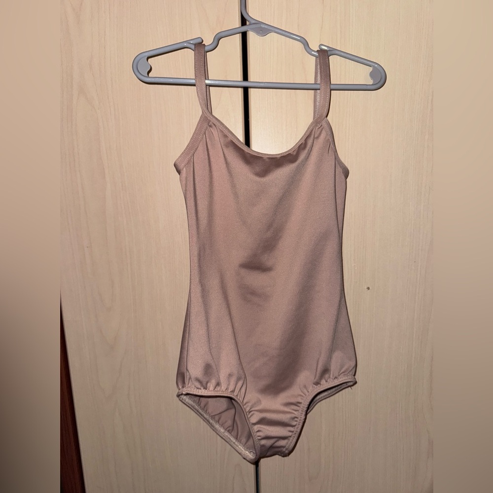 Motionwear Girls Dance Gymnastics Leotard Tan Nude Size 8/10